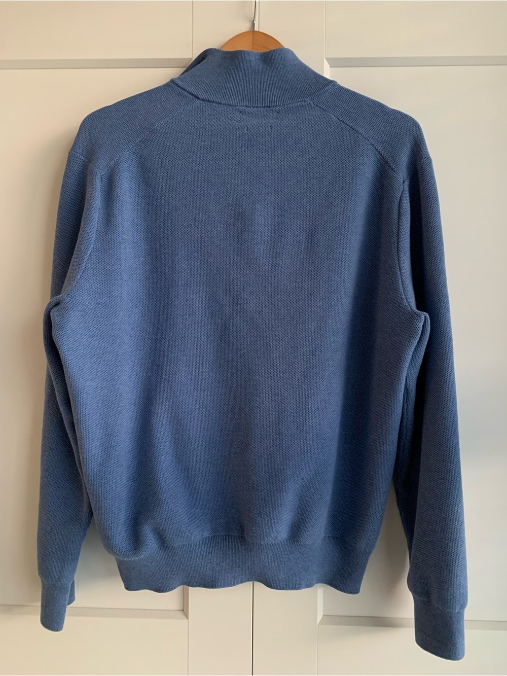 Polo by Ralph Lauren 100% Pima Cotton Quarter-Zip Men's Blue Sweater size XL - Picture 5 of 10